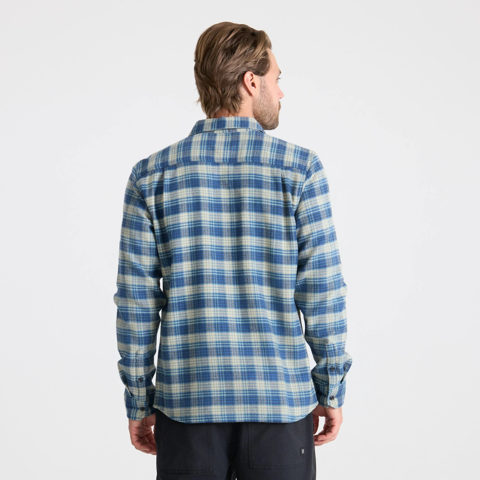 Crossroads Organic Cotton Flannel - Deep Blue - Image 8