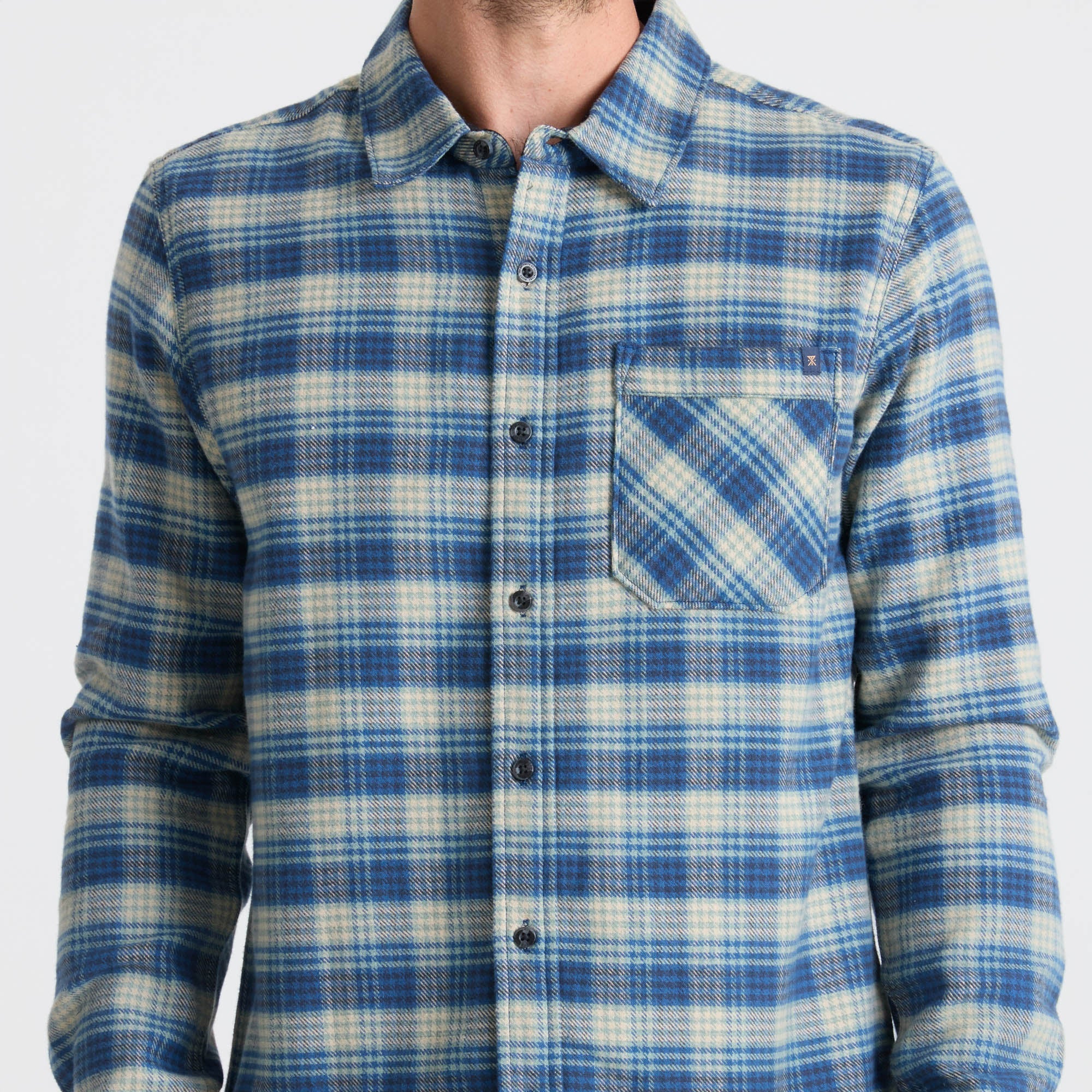 Crossroads Organic Cotton Flannel - Deep Blue - Image 9