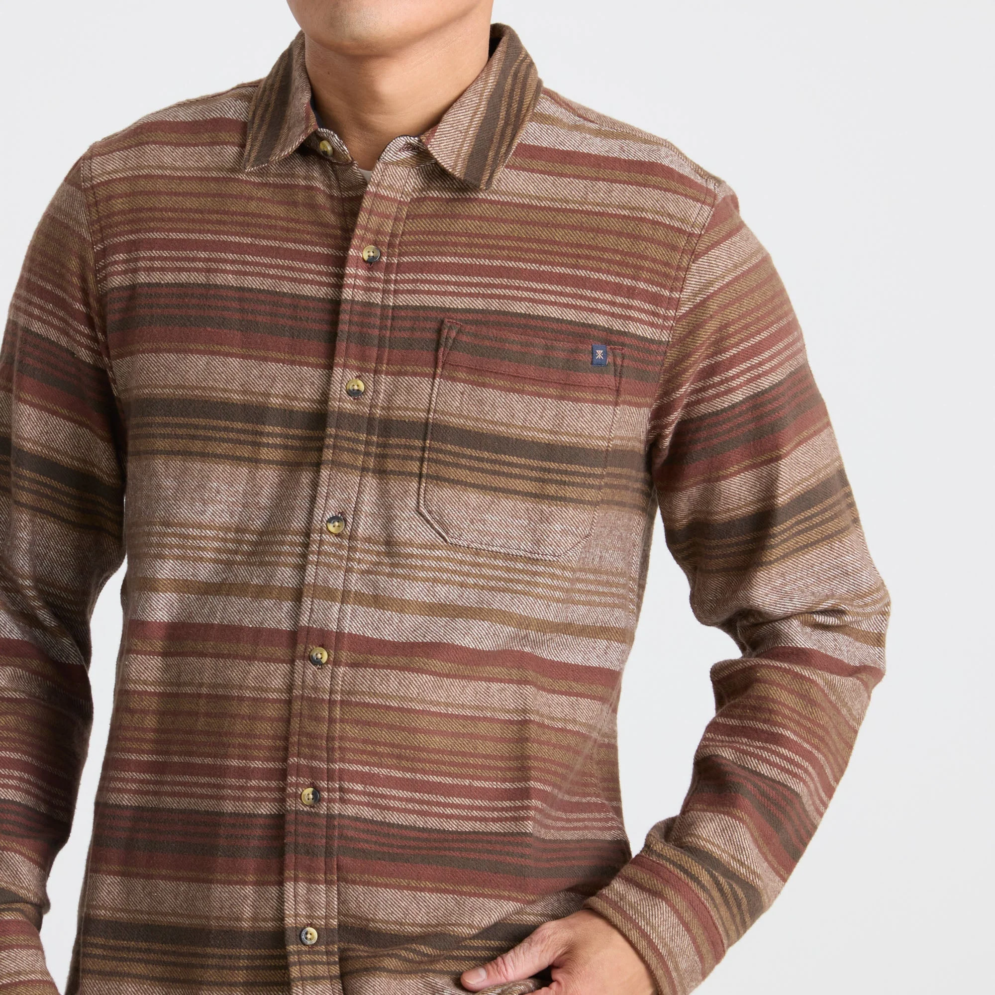 Crossroads Organic Cotton Flannel - Red Clay - Image 3