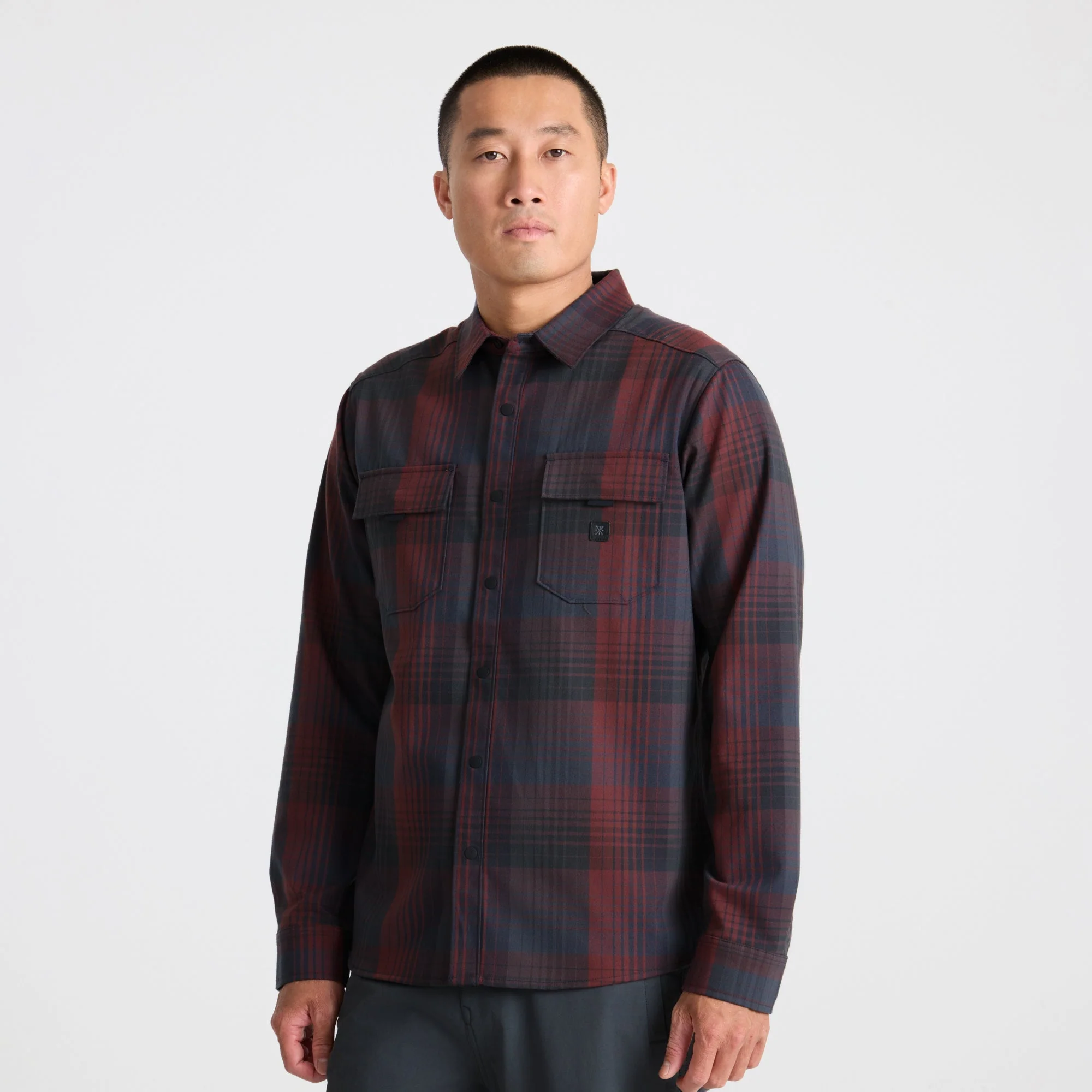 Diablo Long Sleeve Flannel - Sangria - Image 3