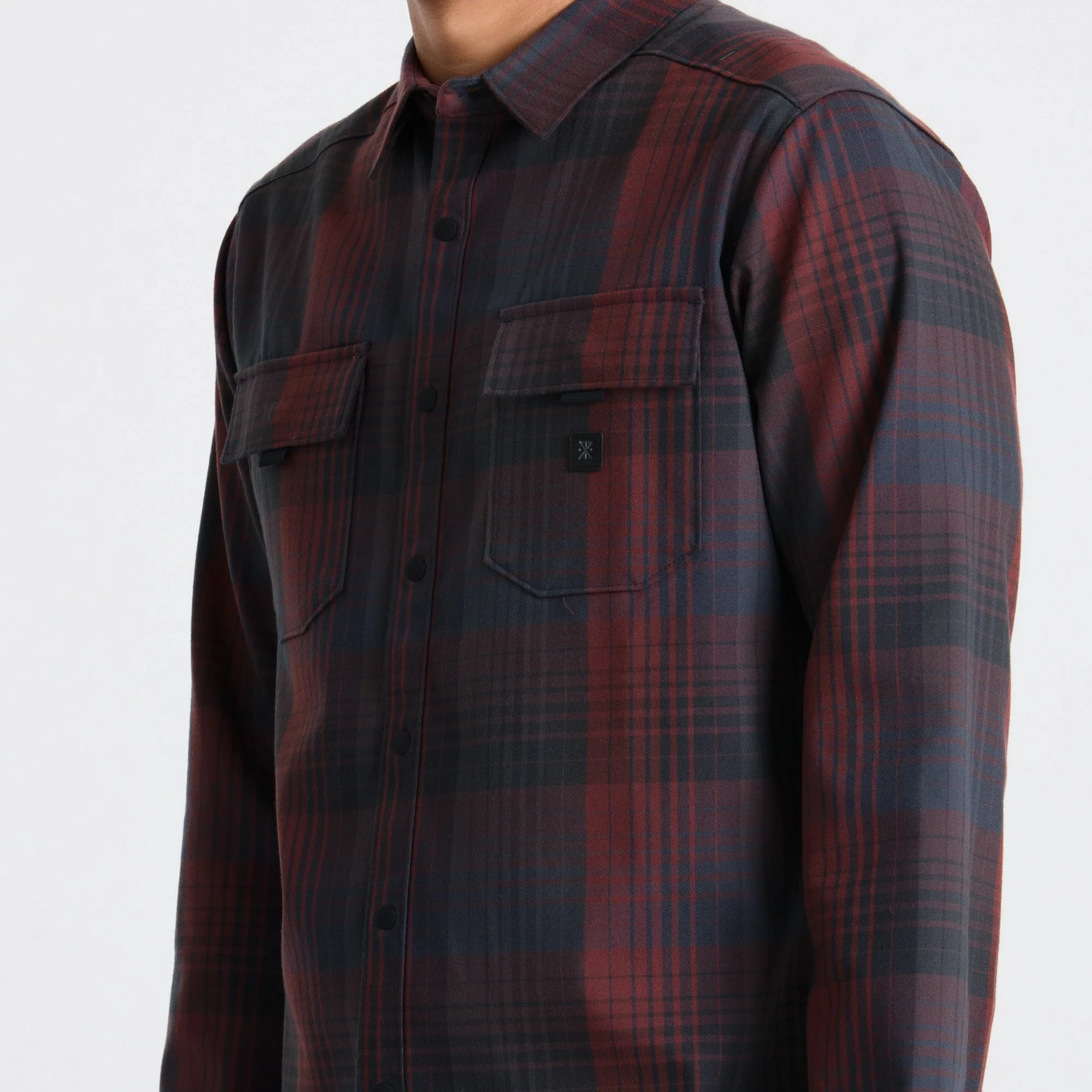 Diablo Long Sleeve Flannel - Sangria - Image 4
