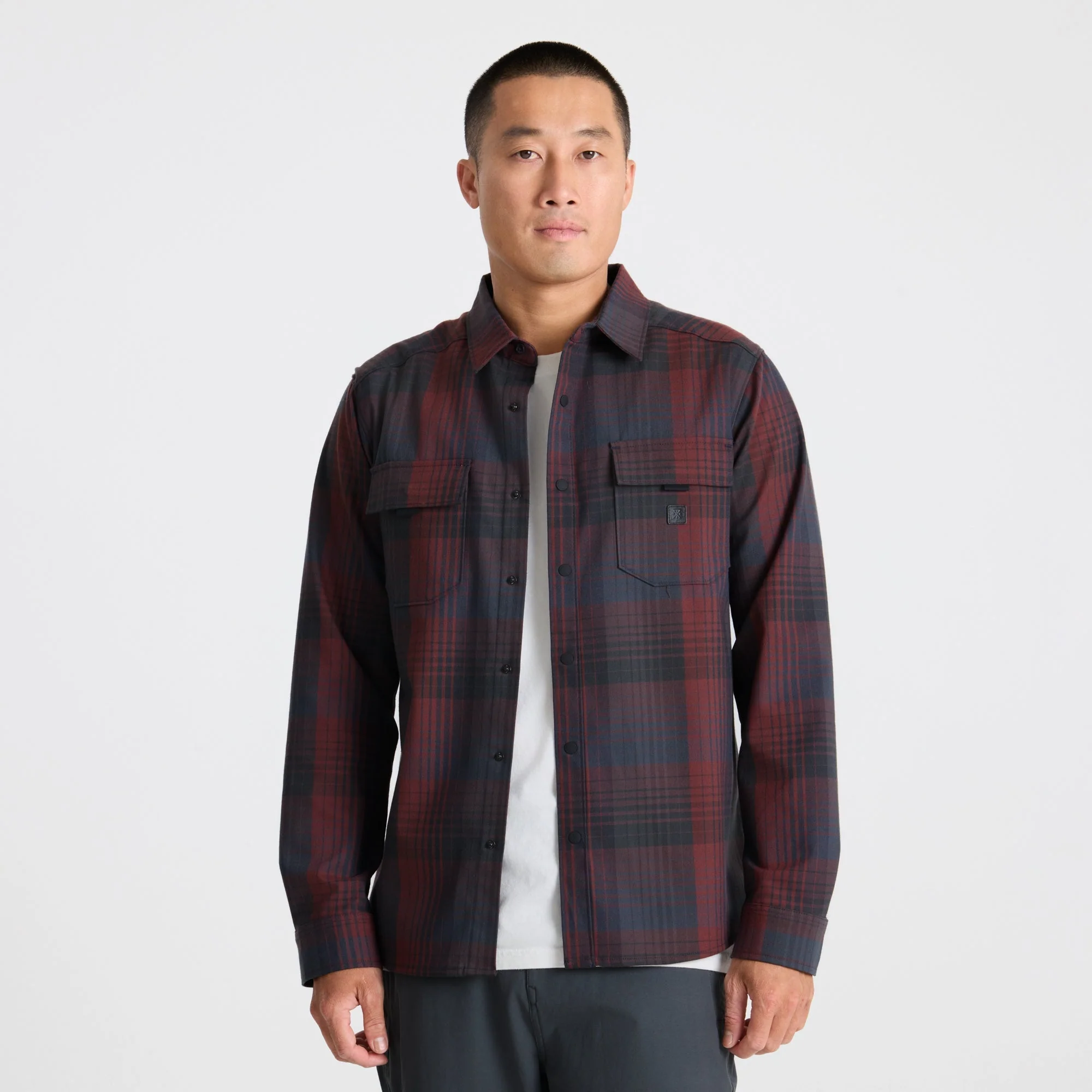 Diablo Long Sleeve Flannel - Sangria - Image 6