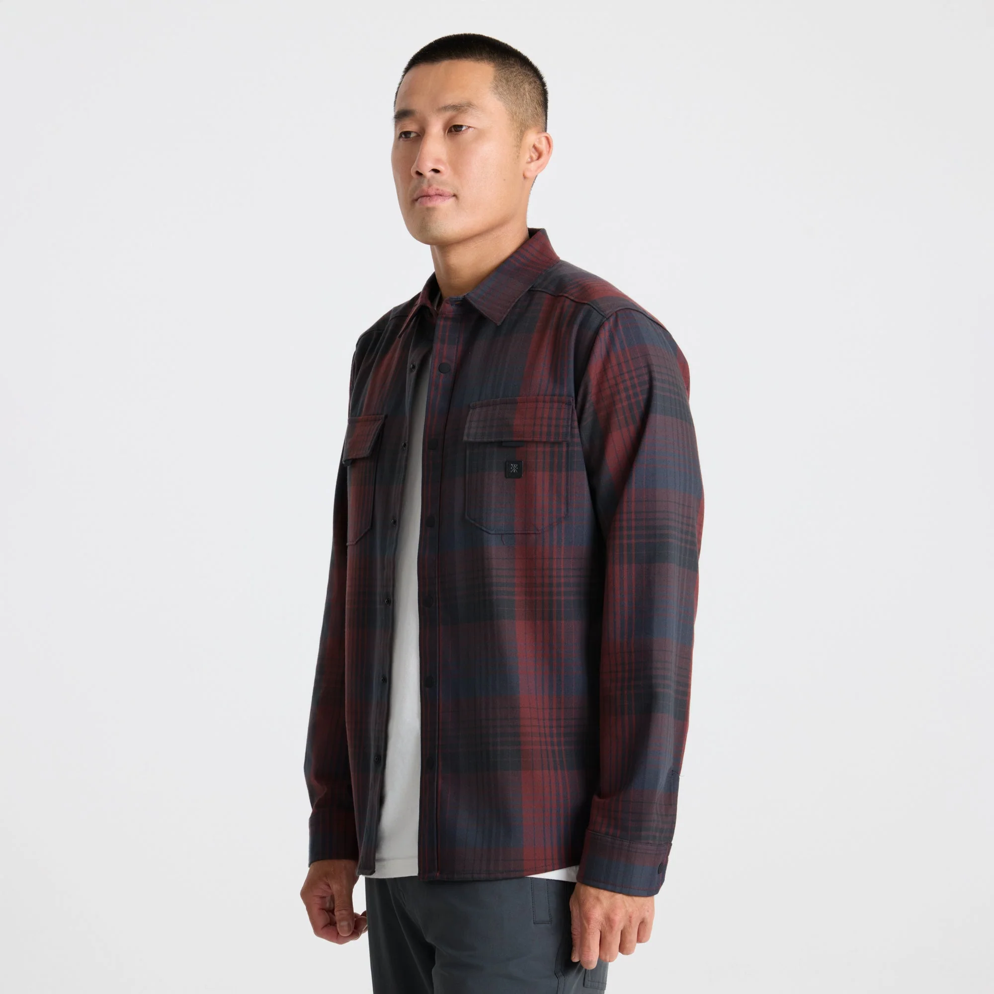 Diablo Long Sleeve Flannel - Sangria - Image 7