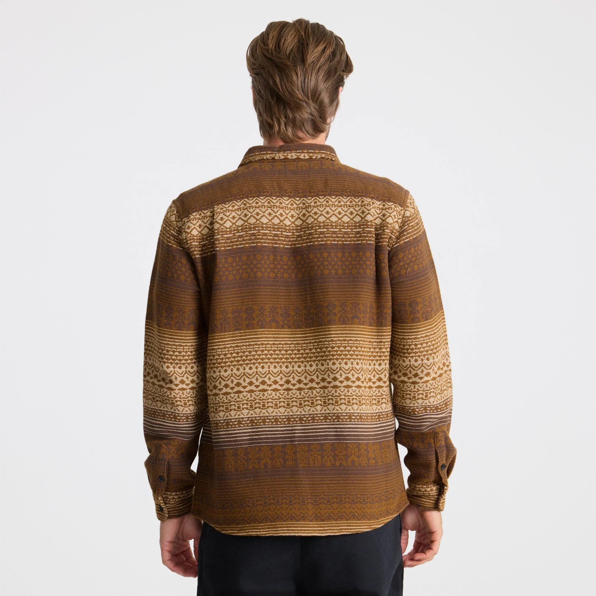 Nordsman Jacquard Long Sleeve Flannel - Otter - Image 4