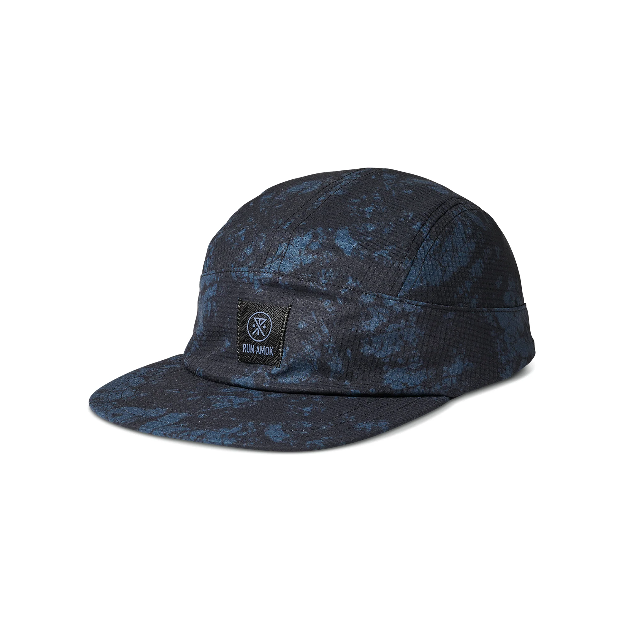 Run Bless Up Camper Strapback Hat - Navy Tie Die - Image 4